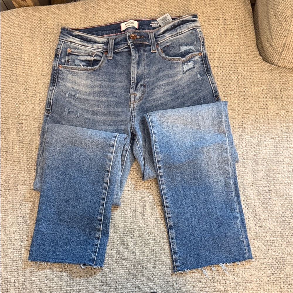 Kensie Blue High-rise Straight Leg Women's Jeans